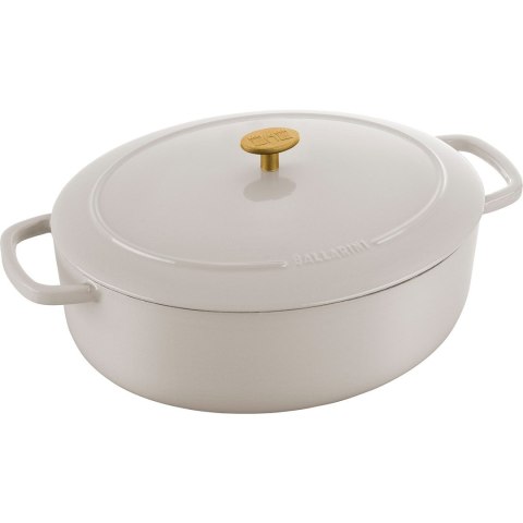 BALLARINI BELLAMONTE Garnek żeliwny owalny 7.5 ltr, kość słoniowa BALLARINI BELLAMONTE Garnek żeliwny owalny 7.5 ltr, kość słoniowa