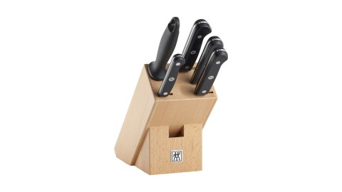 Zestaw noży ZWILLING Gourmet 36131-001-0 (Blok do noży, Nóż x 4, Ostrzałka do noża) Zestaw noży ZWILLING Gourmet 36131-001-0 (Blok do noży, Nóż x 4, Ostrzałka do noża)