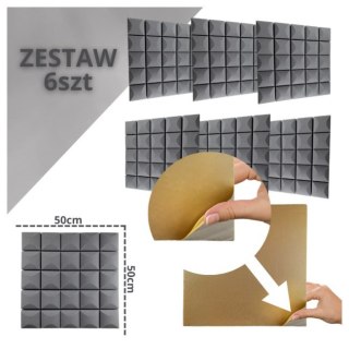 DNA AM5 GY panel akustyczny zestaw 6 szt. szary sa