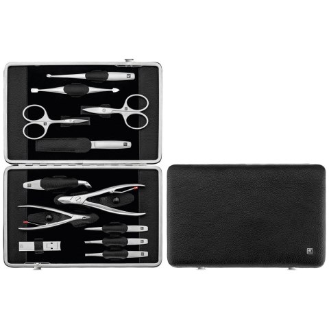 ZWILLING TWINOX Zestaw do manicure - czarne skórzane etui, 12 elementów ZWILLING TWINOX Zestaw do manicure - czarne skórzane etui, 12 elementów
