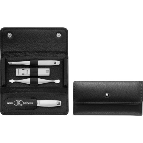 Zestaw podróżny ZWILLING 97712-004-0 Twinox - czarne, skórzane etui, 4 elementy Zestaw podróżny ZWILLING 97712-004-0 Twinox - czarne, skórzane etui, 4 elementy