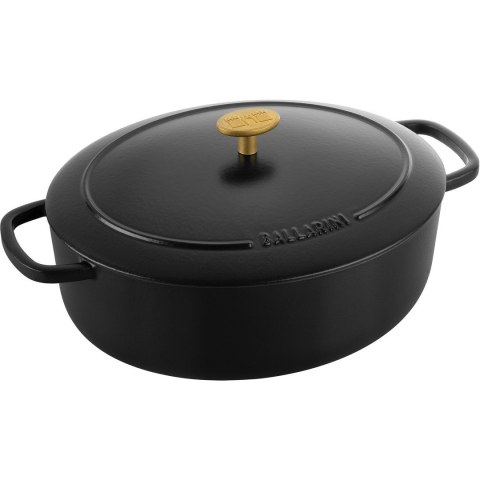 BALLARINI BELLAMONTE Garnek żeliwny owalny 4.5 ltr, czarny BALLARINI BELLAMONTE Garnek żeliwny owalny 4.5 ltr, czarny