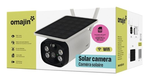 Bezprzewodowa kamera bezpieczeństwa OMAJIN OSC-01-EU solarna Biały, Czarny Bezprzewodowa kamera bezpieczeństwa OMAJIN OSC-01-EU solarna Biały, Czarny