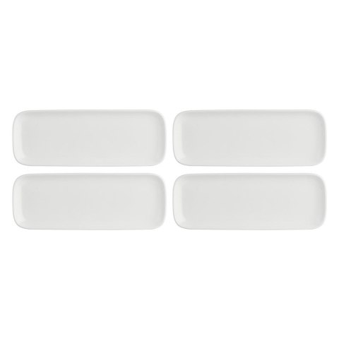 Zestaw 4 tac prostokątnych Essenziale New Age - Biały, 30 x 11 cm Zestaw 4 tac prostokątnych Essenziale New Age - Biały, 30 x 11 cm