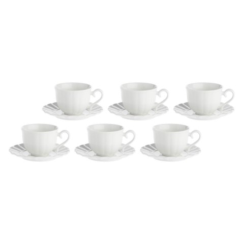 Zestaw 6 filiżanek do herbaty ze spodkiem Ducale - Biały, 220 ml Zestaw 6 filiżanek do herbaty ze spodkiem Ducale - Biały, 220 ml
