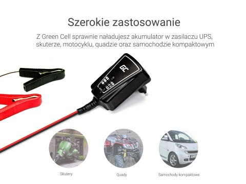 GREEN CELL ŁADOWARKA PROSTOWNIK DO AGM ACAGM06 6-12V 1A GREEN CELL ŁADOWARKA PROSTOWNIK DO AGM ACAGM06 6-12V 1A