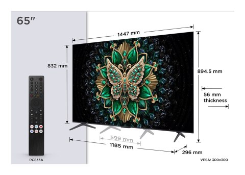 Telewizor 65" TCL 65C6K QD-Mini-LED UHD 4K Google TV