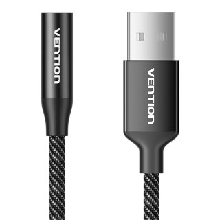 Jednoportowa zewnętrzna karta dźwiękowa USB Vention Gome 0.25m (czarna)