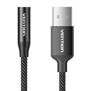 Jednoportowa zewnętrzna karta dźwiękowa USB Vention Gome 1m (czarna)