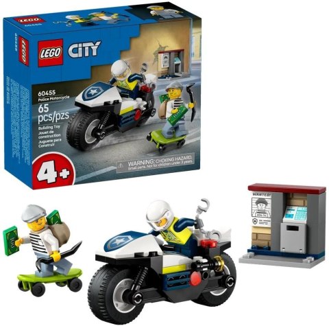 LEGO(R) CITY 60455 Pościg na motocyklu policyjnym LEGO(R) CITY 60455 Pościg na motocyklu policyjnym