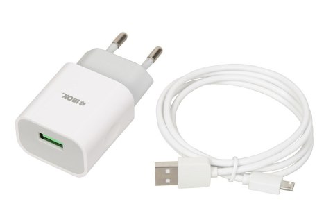 Ładowarka sieciowa iBOX C-41 USB 2A, 1 port USB, kabel microUSB Ładowarka sieciowa iBOX C-41 USB 2A, 1 port USB, kabel microUSB