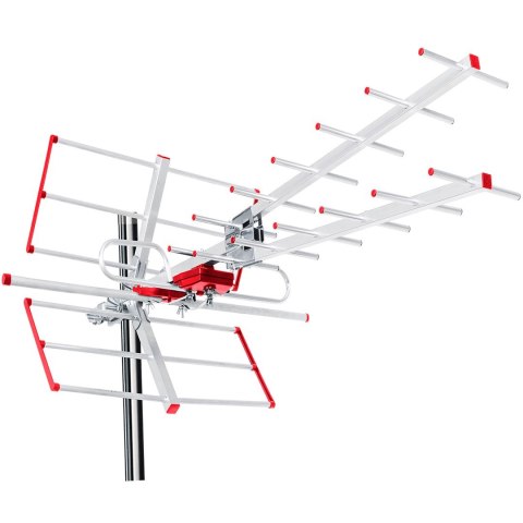 Antena zewnętrzna TV DVB-T/T2 H.265 HEVC Combo UHF VHF pasywna max 100dBµV Maclean MCTV-855 filtr Lte
