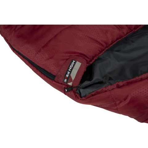 Śpiwór High Peak Redwool 3 220 x 80 x 50 cm bordowo-szary lewy 23085 Śpiwór High Peak Redwool 3 220 x 80 x 50 cm bordowo-szary lewy 23085
