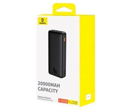 Baseus Airpow Power bank Litowo- polimerowy 20000 mAh 20 W Czarny Baseus Airpow Power bank Litowo- polimerowy 20000 mAh 20 W Czarny