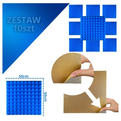 DNA AM2 BL panel akustyczny zestaw 10 szt. niebies DNA AM2 BL panel akustyczny zestaw 10 szt. niebies