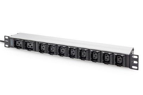 Digitus Listwa zasilająca z profilem aluminiowym, 10 gniazd, przewód zasilający 2 m, wtyczka IEC C20 Digitus Listwa zasilająca z profilem aluminiowym, 10 gniazd, przewód zasilający 2 m, wtyczka IEC C20