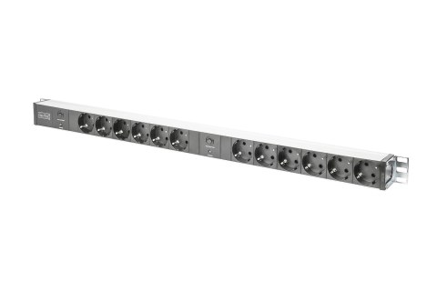 Listwa zasilająca PDU pionowa, 12x gniazdo schuko,2x (2m, wtyk unischuko, 16A, zab.przeciążeniowe) Listwa zasilająca PDU pionowa, 12x gniazdo schuko,2x (2m, wtyk unischuko, 16A, zab.przeciążeniowe)