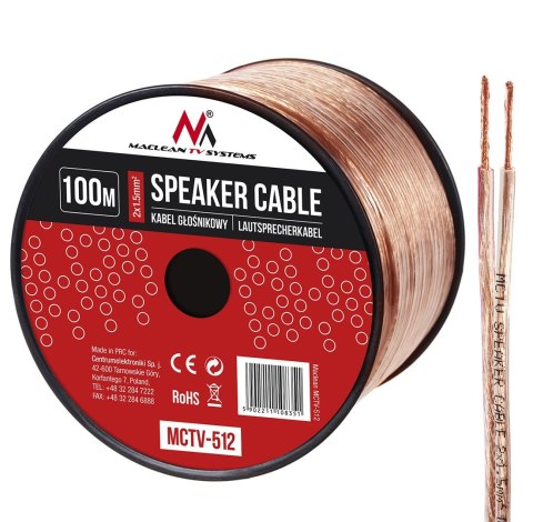 Maclean MCTV-512 kabel audio 100 m Miedziany Maclean MCTV-512 kabel audio 100 m Miedziany