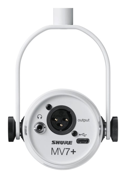 Shure MV7+-W - Mikrofon lektorski/wokalny ze złączem XLR/USB-C Białyv Shure MV7+-W - Mikrofon lektorski/wokalny ze złączem XLR/USB-C Białyv