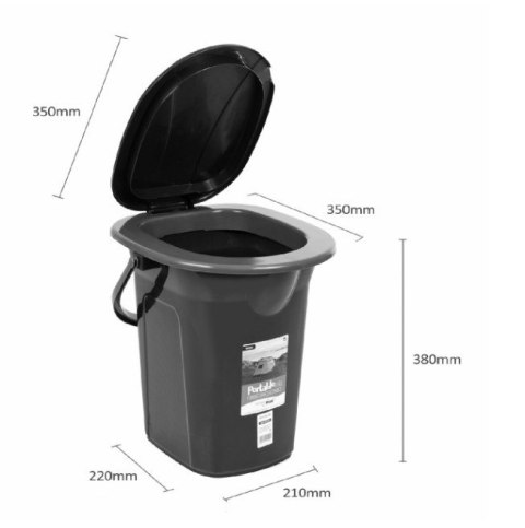Toaleta turystyczna GB320BB czarno-granatowa Toaleta turystyczna GB320BB czarno-granatowa