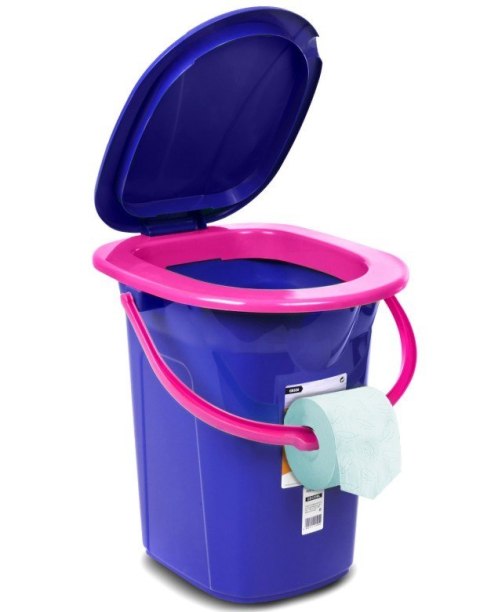 Toaleta turystyczna GB320BR granatowo-różowa Toaleta turystyczna GB320BR granatowo-różowa