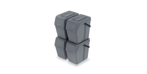KEDEN KOSZ NA ŚMIECI SORTIBOX 25L SET 4 - SZARY KAMIENNY KEDEN KOSZ NA ŚMIECI SORTIBOX 25L SET 4 - SZARY KAMIENNY