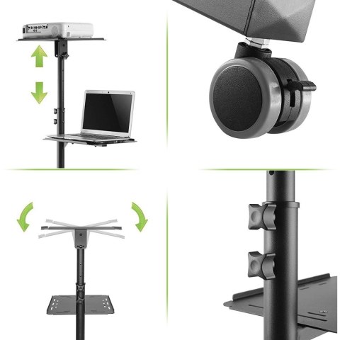Techly ICA-TB TPM-10 stojak na laptop Czarny
