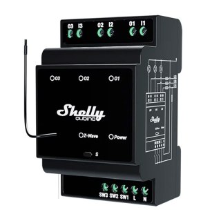 3-kanałowy przekaźnik na szynę DIN Shelly Qubino Wave Pro 3 Z-Wave