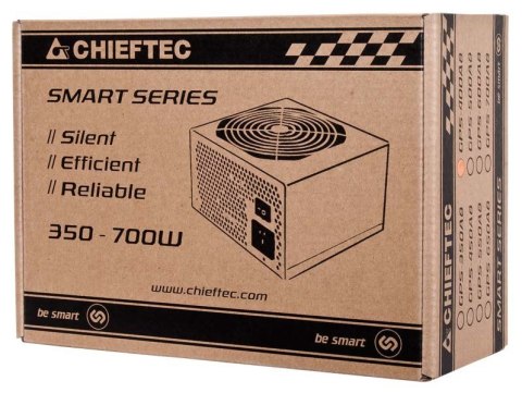 Chieftec Smart GPS-600A8 moduł zasilaczy 600 W 20+4 pin ATX ATX Czarny