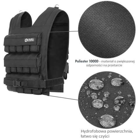 Kamizelka treningowa z obciążeniem 30kg Cordura HMS KTO30
