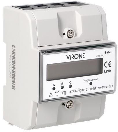 EM-3 ORNO 3-fazowy wskaźnik zużycia energii elektrycznej licznik trójfazowy 80A ORNO EM-3 ORNO 3-fazowy wskaźnik zużycia energii elektrycznej licznik trójfazowy 80A ORNO