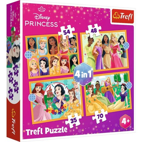 Puzzle 4w1 Bajkowe historie Księżniczki Puzzle 4w1 Bajkowe historie Księżniczki