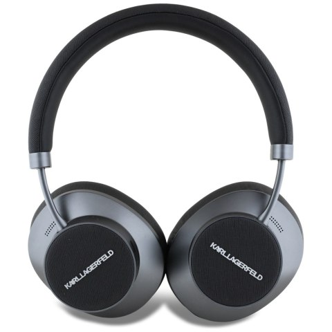 Karl Lagerfeld Saffiano Elongated - Bezprzewodowe słuchawki nauszne Bluetooth ANC + ENC (czarny)
