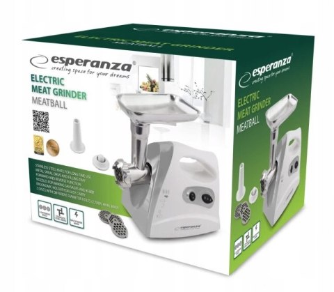 Maszynka do mielenia mięsa Esperanza EKM012E (600W; kolor biały) Maszynka do mielenia mięsa Esperanza EKM012E (600W; kolor biały)