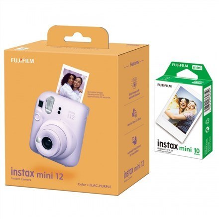 CAMERA INSTANT W/10SH GLOSSY/INSTAX MINI 12 PURPLE FUJIFILM CAMERA INSTANT W/10SH GLOSSY/INSTAX MINI 12 PURPLE FUJIFILM