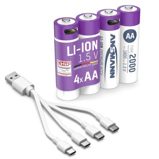 Akumulatory Ansmann Li-Ion AA typ 2000, 4 szt