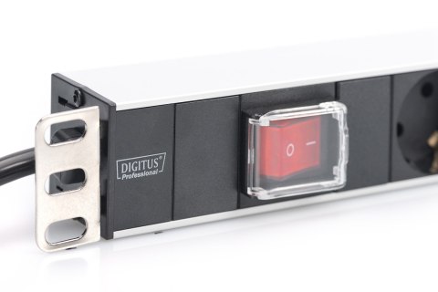 Digitus Listwa zasilająca PDU 19" Rack, 7x gniazdo schuko, 2.0m, 1x wtyk unischuko, 16A, wł./wył., profil aluminiowy Digitus Listwa zasilająca PDU 19" Rack, 7x gniazdo schuko, 2.0m, 1x wtyk unischuko, 16A, wł./wył., profil aluminiowy