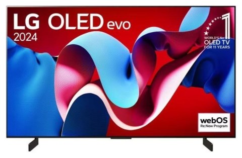 LG OLED42C41LA Telewizor 106,7 cm (42") 4K Ultra HD Smart TV Wi-Fi Czarny