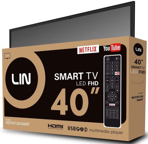 Telewizor TV 40" LIN 40LFHD1200 SMART Full HD DVB-T2 Telewizor TV 40" LIN 40LFHD1200 SMART Full HD DVB-T2