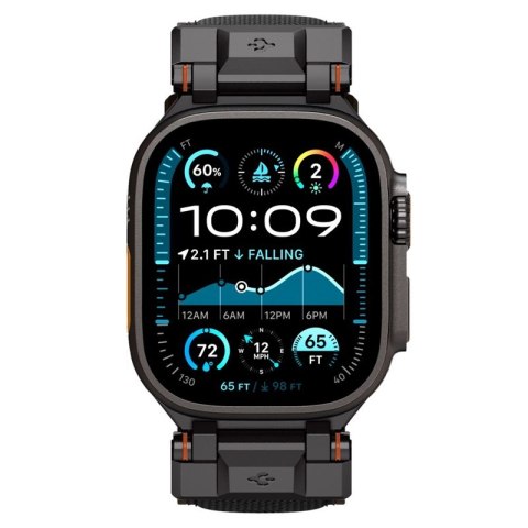 Spigen DuraPro Armor - Pasek do Apple Watch 44/45/46/49 mm (Black Edition)