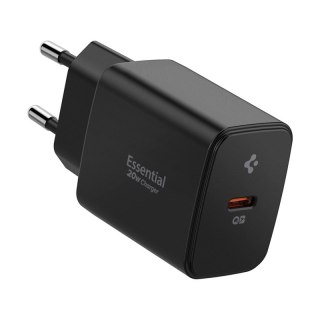 Spigen Essential EE201EU GaN - Ładowarka sieciowa USB-C 20W (Czarny)