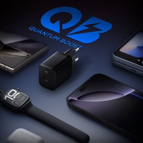 Spigen Essential EE201EU GaN - Ładowarka sieciowa USB-C 20W (Czarny) Spigen Essential EE201EU GaN - Ładowarka sieciowa USB-C 20W (Czarny)