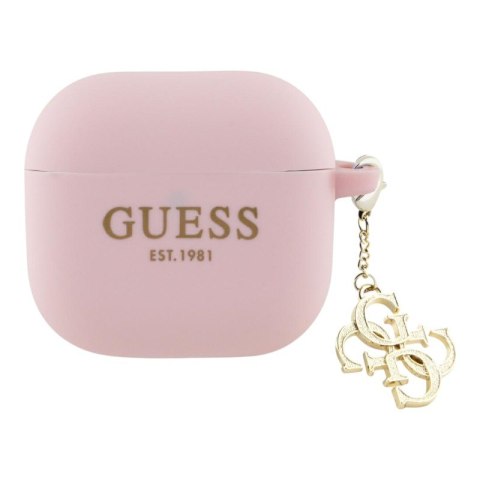 Guess Silicone 4G Charm - Etui AirPods 4 (różowy) Guess Silicone 4G Charm - Etui AirPods 4 (różowy)