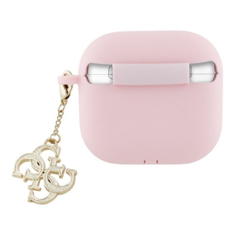 Guess Silicone 4G Charm - Etui AirPods 4 (różowy) Guess Silicone 4G Charm - Etui AirPods 4 (różowy)