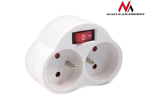 Gniazdko prądowe X2 z wyłącznikiem Energy MCE31 3680W