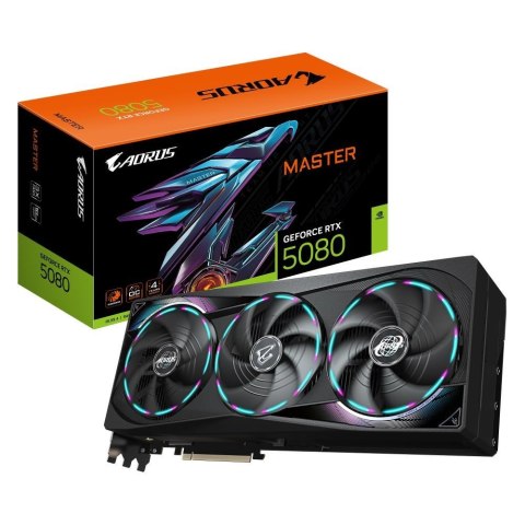Karta graficzna Gigabyte GeForce RTX 5080 AORUS MASTER 16GB (GV-N5080AORUS M-16GD)