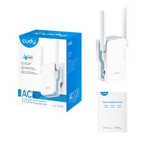 Cudy RE1200 wzmacniacz sygnału Wi-Fi Cudy RE1200 wzmacniacz sygnału Wi-Fi