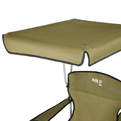Krzesło turystyczne NILS CAMP z daszkiem NC3087 Zielone
