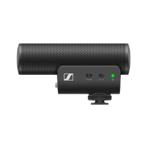 Sennheiser MKE 400 MOBILE KIT - Mikrofon pojemnościowy, superkardioidalny, wyposażony w filtr dolnoprzepustowy ze statywem Manfr