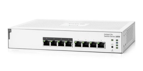 Aruba Instant On 1830 8G 4p Class4 PoE 65W Zarządzany L2 Gigabit Ethernet (10/100/1000) Obsługa PoE 1U Aruba Instant On 1830 8G 4p Class4 PoE 65W Zarządzany L2 Gigabit Ethernet (10/100/1000) Obsługa PoE 1U